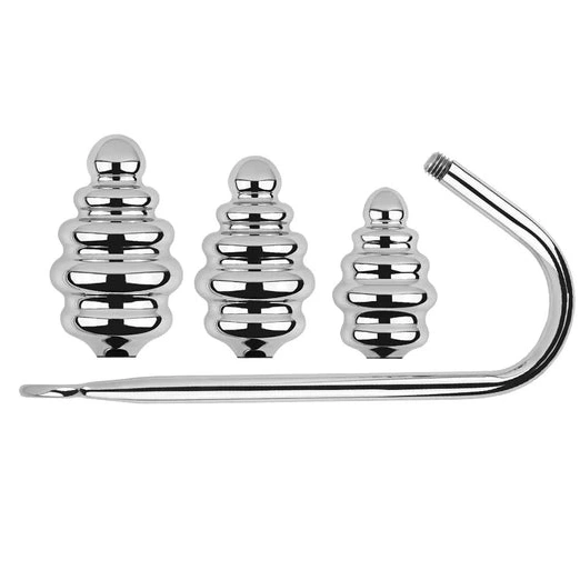 8826 Anal Set Hook Screw-in GreatBenefit Ribbed 0731
